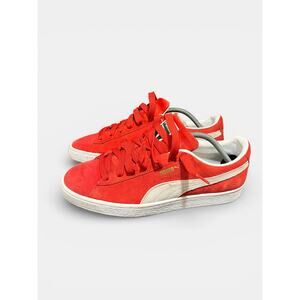 PUMA Suede Classic XXI Red White Low-Top Suede Sneakers 10.5